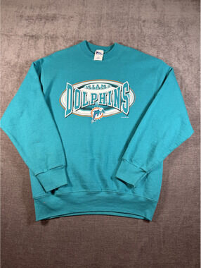 Vintage 1997 Miami Dolphins NFL Sweatshirt Pro Player Large